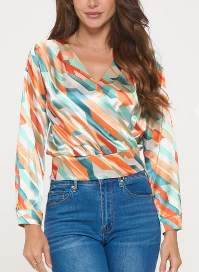 Satin Dreamsicle Blouse
