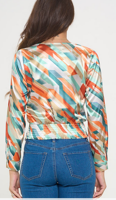 Satin Dreamsicle Blouse