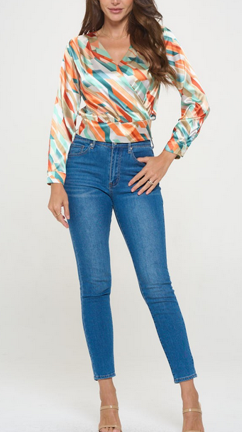 Satin Dreamsicle Blouse