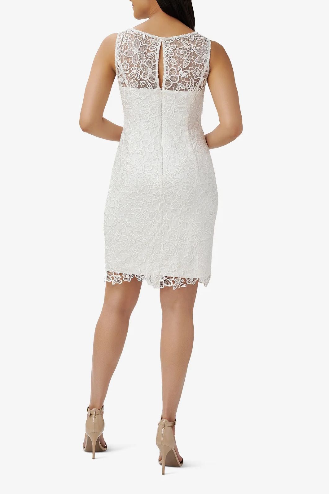 Adrianna Papell Elegant Mesmerizing Ivory Dress