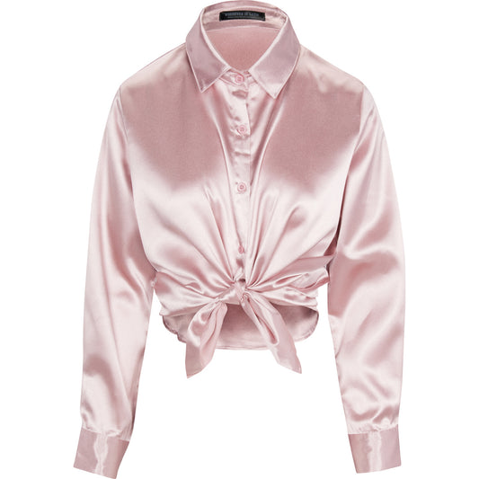 Shimmer Ice- Frost Satin Blouse