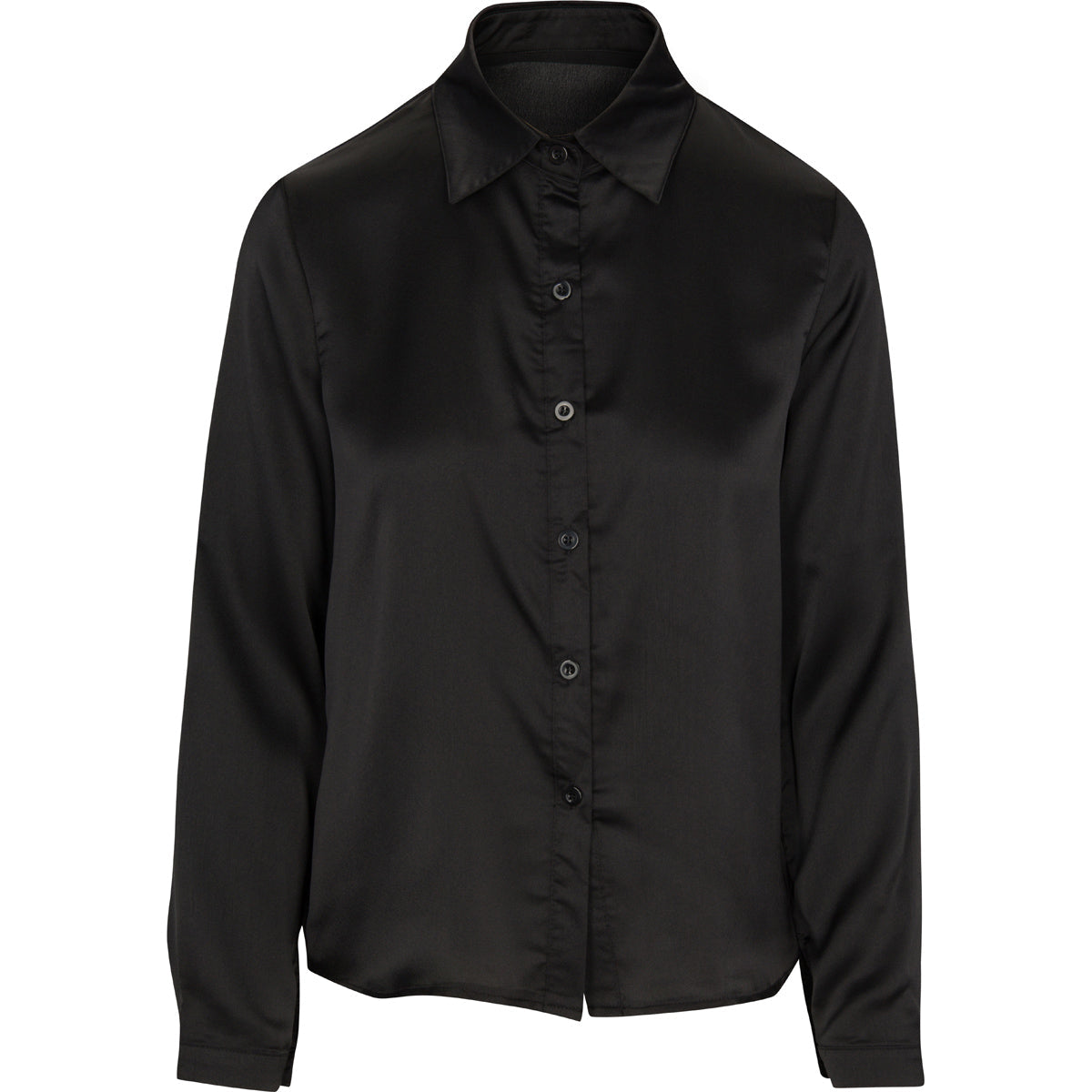black satin blouse