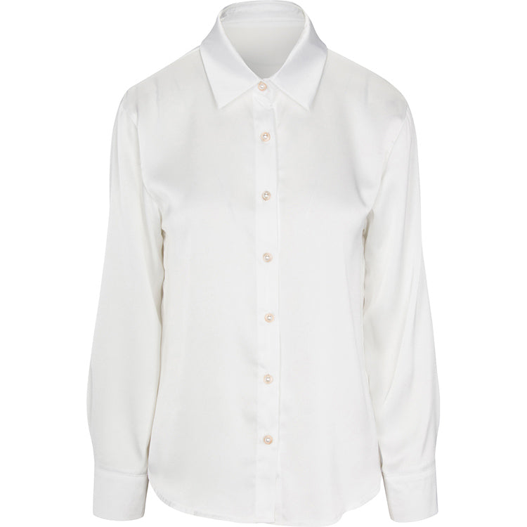 white satin blouse